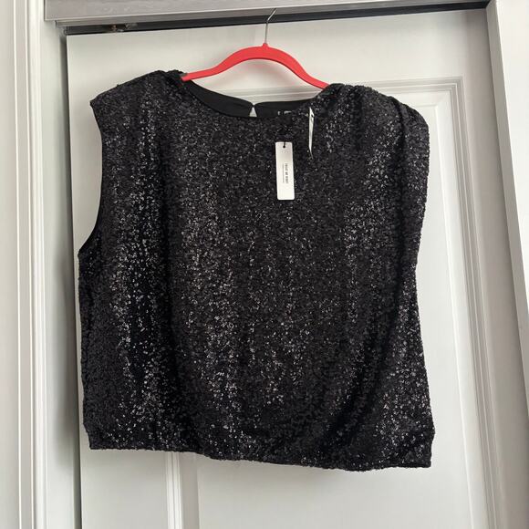 NWT Express Fully Sequined Top Holiday Party Datenight New Years NYE Sz XL - Picture 1 of 13